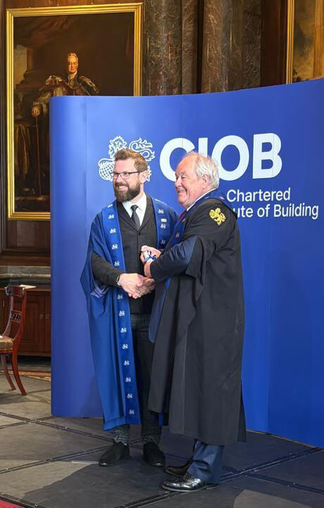 MCIOB graduation ceremony for chartered NVQ assessor