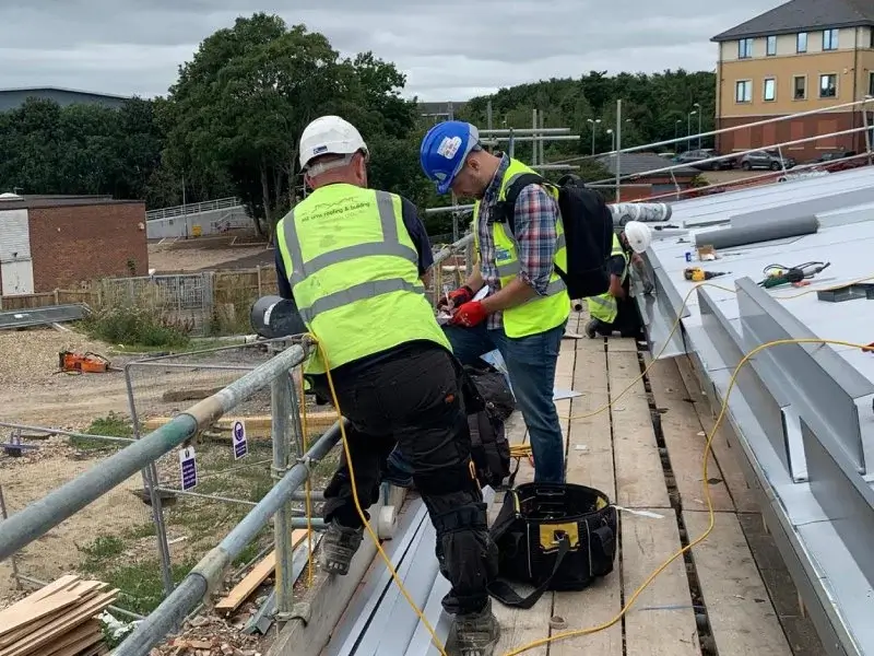 An on-site NVQ assessment in Rainscreen Cladding