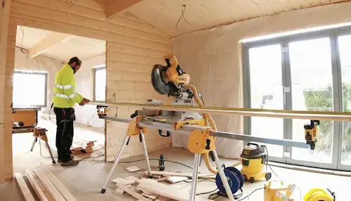 Site Carpentry NVQ Level 2 carpenter working on a live construction site